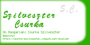 szilveszter csurka business card